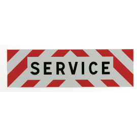 Plaque de signalisation adhésive pour SERVICE (visible à 100 mètres)